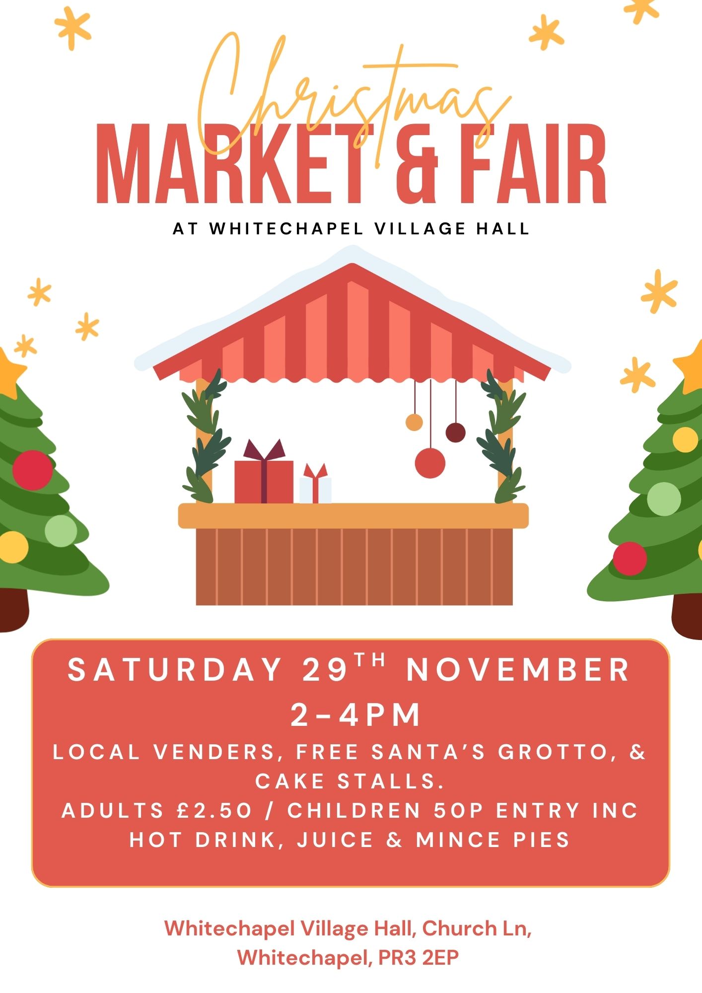 Red Illustration Christmas Fair Flyer Portrait (2)